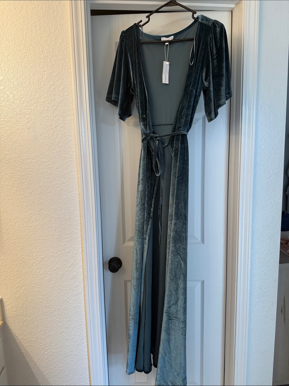 Baltic Born Velvet Wrap Maxi Dress - Teal